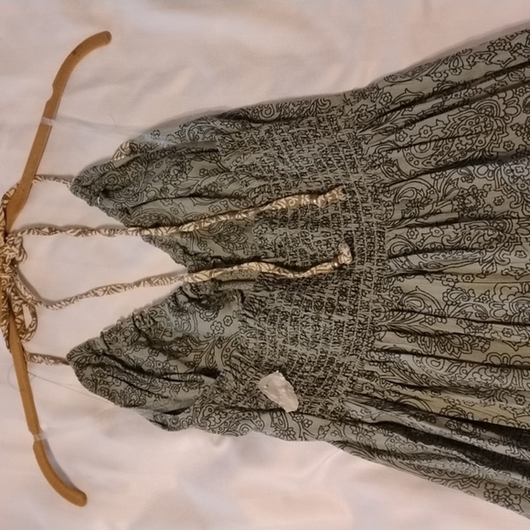 Angie Woman's Green Mixed Print Tiered Halter Maxi Dress, Size: S, NWT - Picture 3 of 9